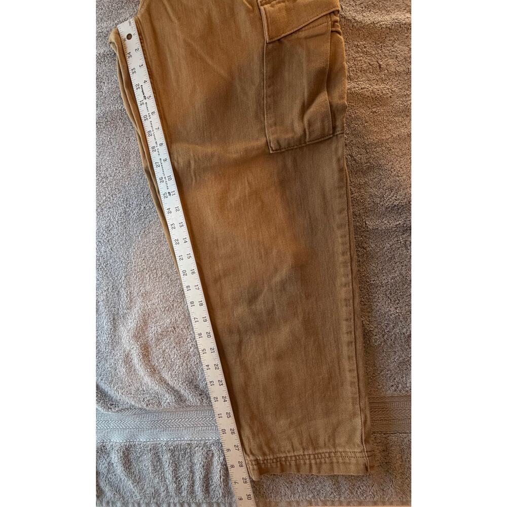 Banana Republic Khaki Cargo Pants 100% Cotton High Waisted Baggy Safari Chic - Picture 7 of 9